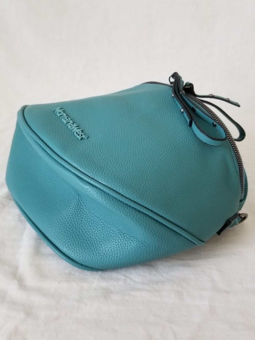 NWT! Turquoise Montana West Faux Leather Shoulder Crossbody Bag w/Coin Pouch - Picture 10 of 12